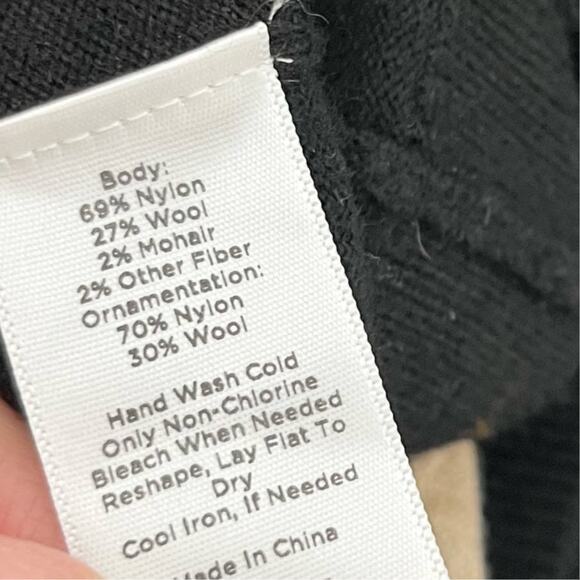 Talbots Women's Open Front Wool Mohair Blend Cardigan Sweater Size 2X Tan Black - Picture 6 of 6